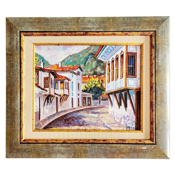 2022 Original Oil Painting Karlovo Bulgaria Ivan Todorov Signed Framed Art DWYY - Picture 2 of 6